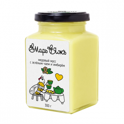 Медовый мусс с зелёным чаем и имбирём